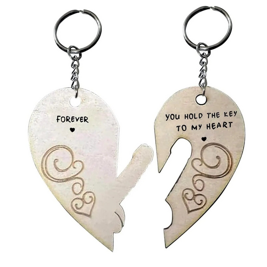 Customized Couple Heart Keychain by Luxy Amour